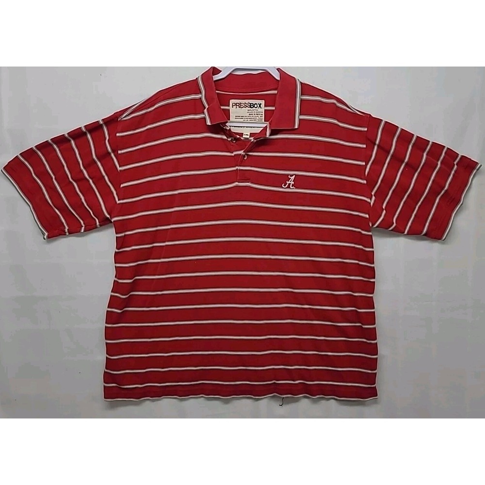 Mens University of Alabama Polo Shirt Short‎ Sleeve 2X Pressbox All Cotton